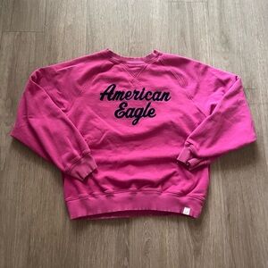 American Eagle Outfitters Pink Crew Neck Sweater Vibrant Design